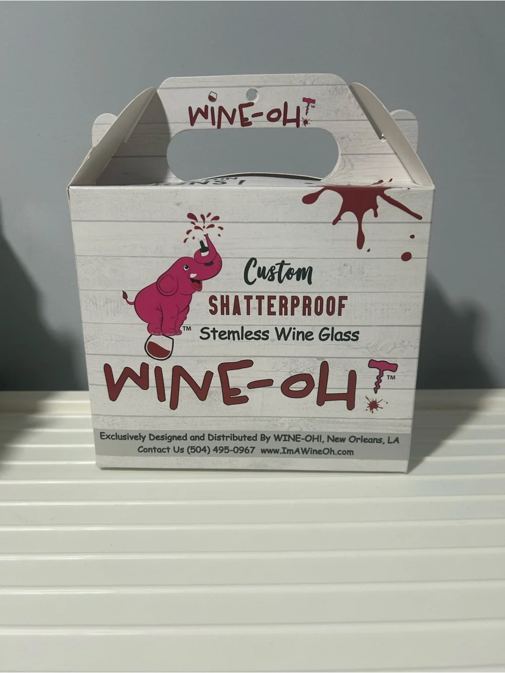 NEW - Mom Themed Shatterproof Plastic Stemless Wine Glasses
